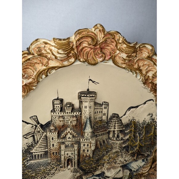 Antique Wall Plate Josef Strnact Mitterberg 12" Austrian Pottery 3/62 - Picture 3 of 7